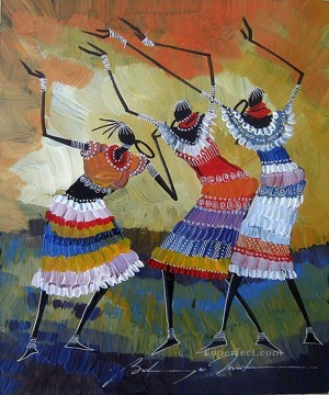 drei Tänzer schwarz aus Afrika